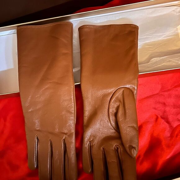 New! Vikideer Genuine Leather women brown glovers - Picture 3 of 5